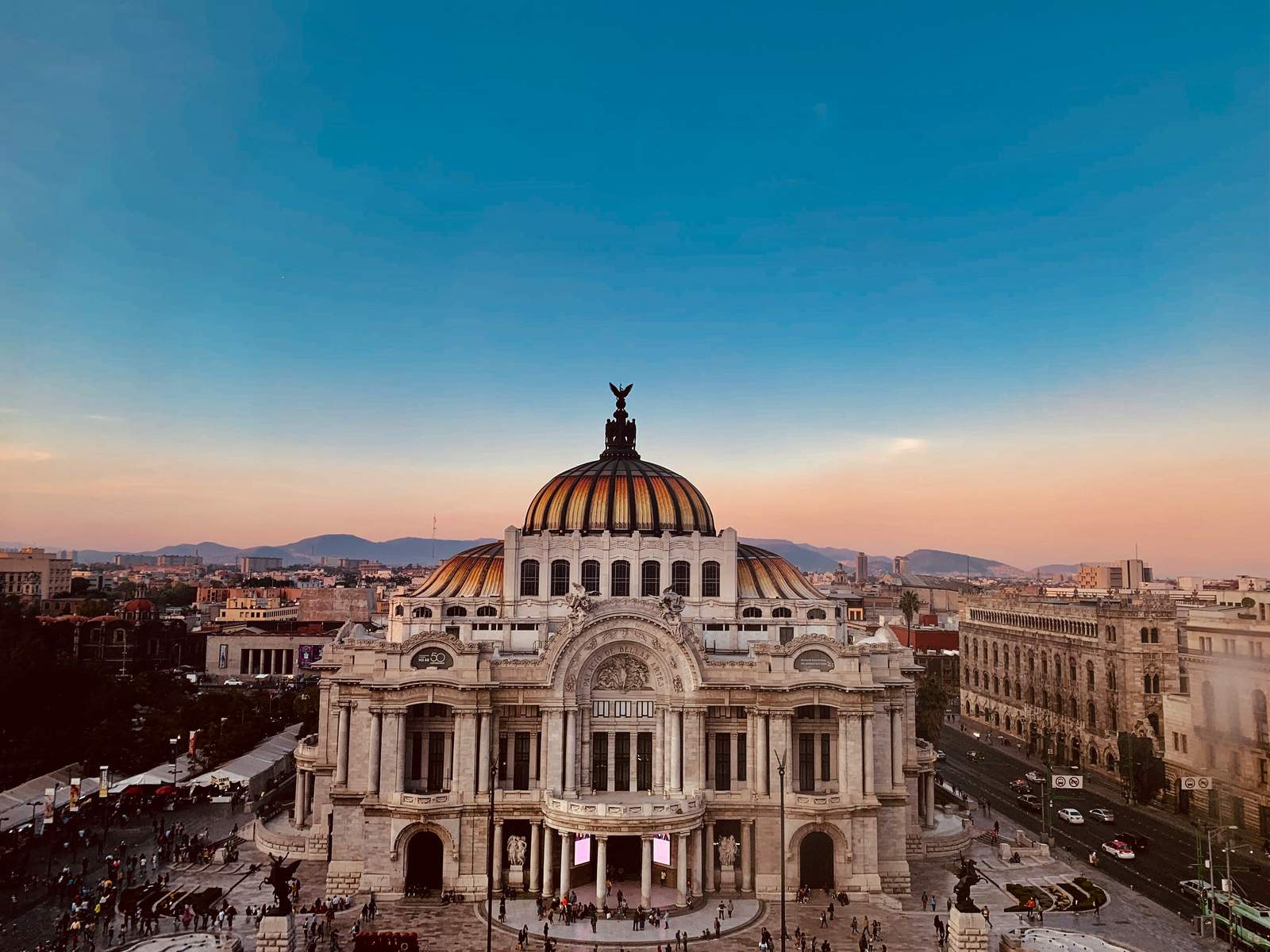 Vista aérea de ciudad mexicana